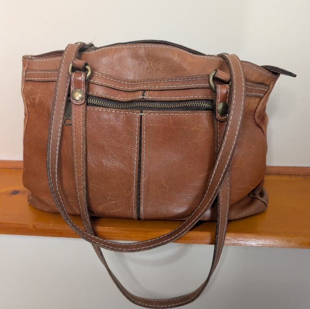 Patricia Nash Italian Leather Tote Bag Brown